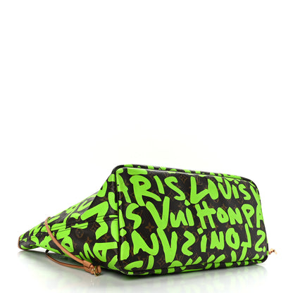 Louis Vuitton Monogram Graffiti Neverfull GM Green 4 of 9