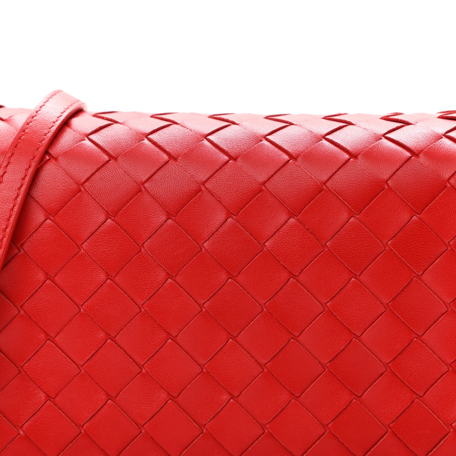 Bottega Veneta Nappa Intrecciato Crossbody Messenger Flap Red 8 of 10