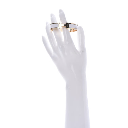 Hermes Enamel Narrow Clic Clac H Bracelet PM White 4 of 14