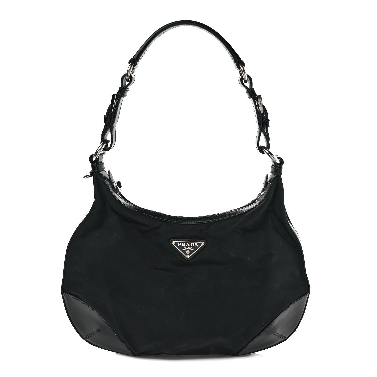 Prada Tessuto Nylon Hobo Black 1 of 12