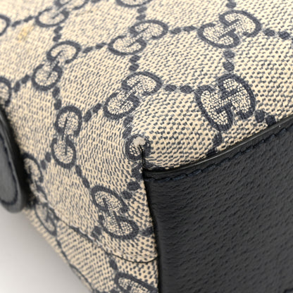 Gucci GG Supreme Monogram Textured Dollar Calfskin Web Small Ophidia Dome Shoulder Bag Beige Blue 11 of 12