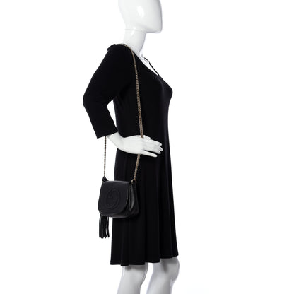 Gucci Pebbled Calfskin Small Soho Flap Crossbody Black 2 of 15