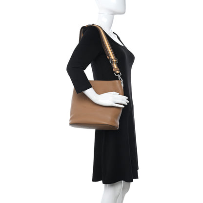 Prada Vitello Phenix Embossed Logo Shoulder Bag Brown 2 of 10