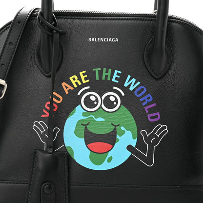 Balenciaga Calfskin You Are The World S Ville Top Handle Bag Black Multicolor 7 of 9