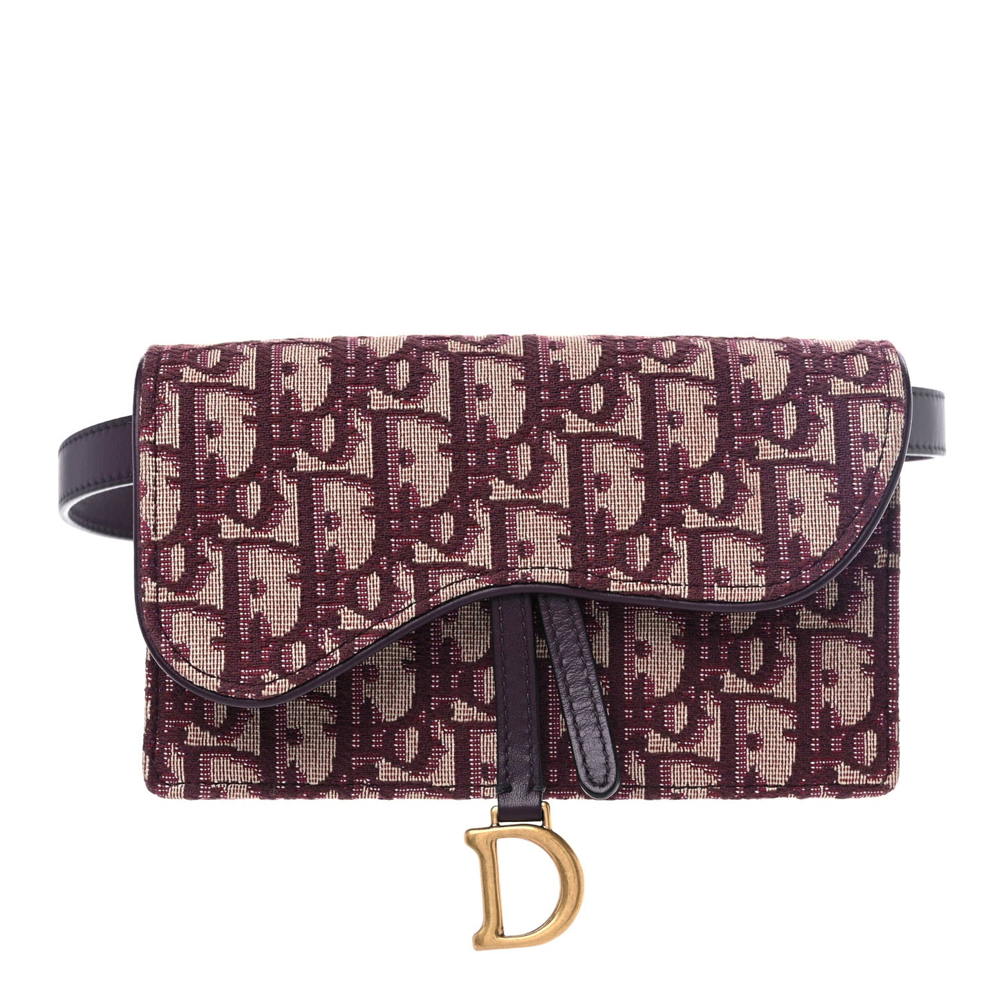 Oblique Saddle Belt Bag Bordeaux