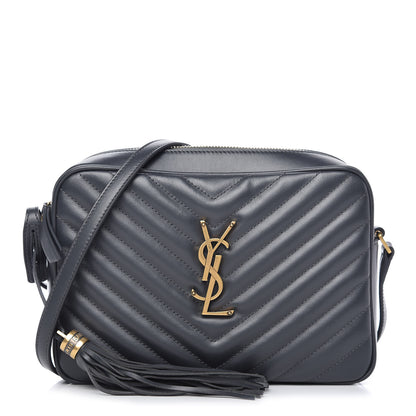 Saint Laurent Calfskin Matelasse Monogram Lou Camera Bag Dark Smog 1 of 10