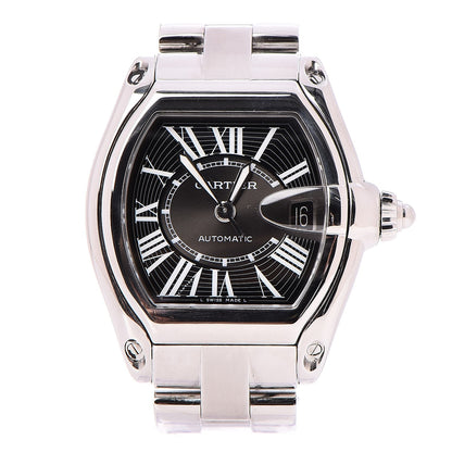 Cartier Stainless Steel 37mm Roadster Automatic Watch Black 1 of 9