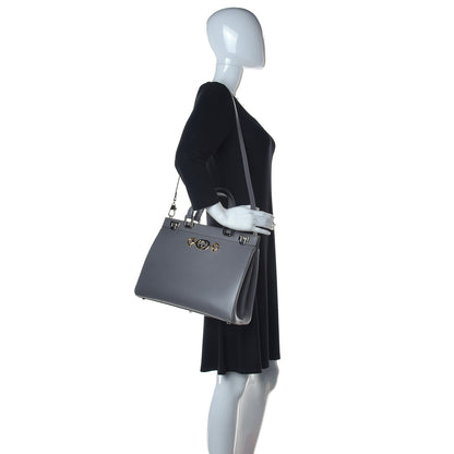 Gucci Smooth Calfskin Medium Zumi Top Handle Bag Dusty Grey 2 of 9