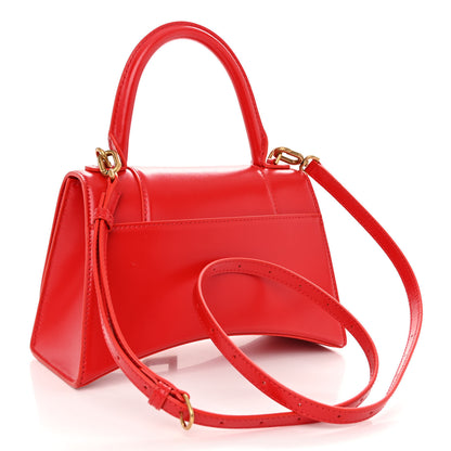 Balenciaga Shiny Box Calfskin Small Hourglass Top Handle Bag Bright Red 3 of 9