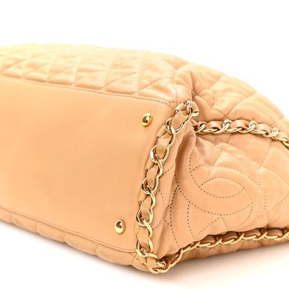 Chanel Calfskin Quilted Large Chain Me Hobo Beige 10 of 10