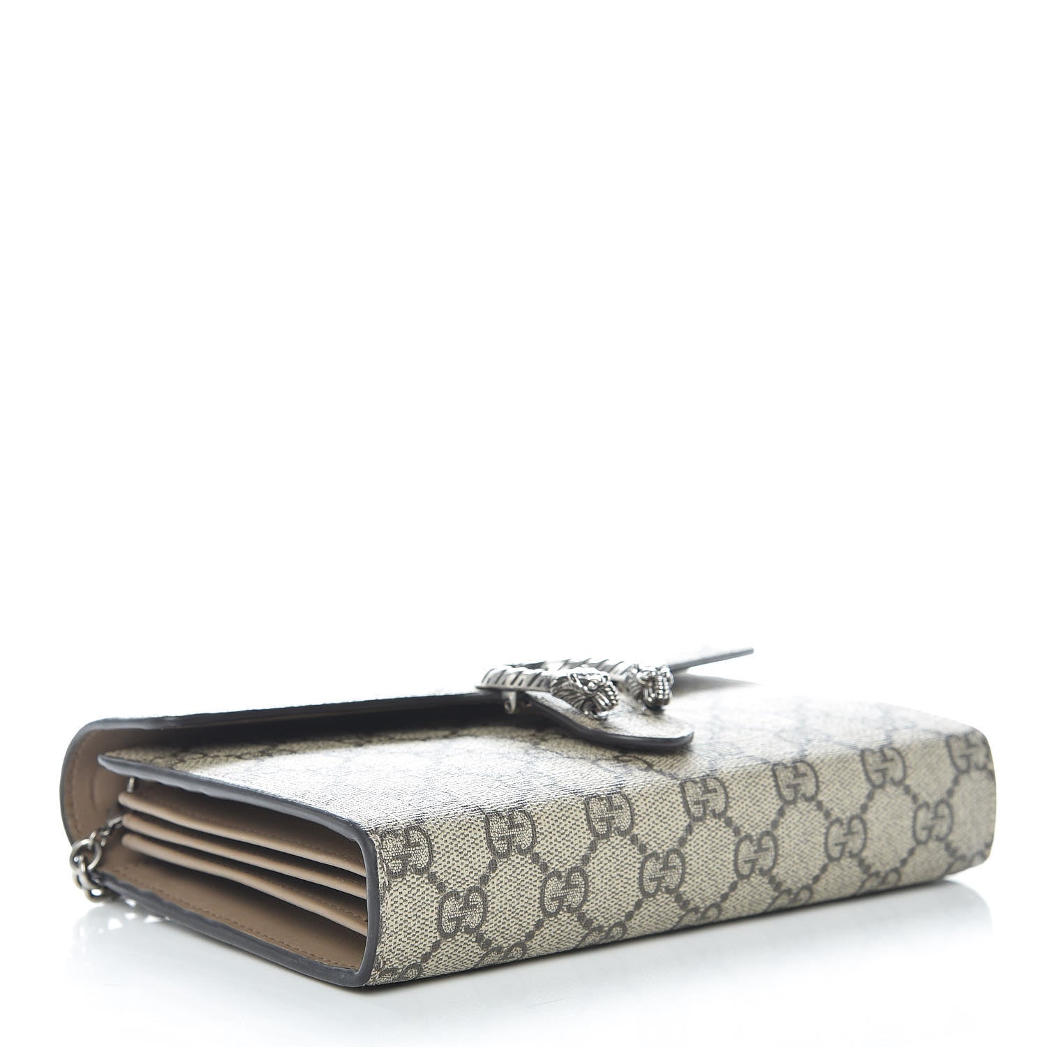 Gucci GG Supreme Monogram Mini Dionysus Chain Wallet Beige Taupe 4 of 12