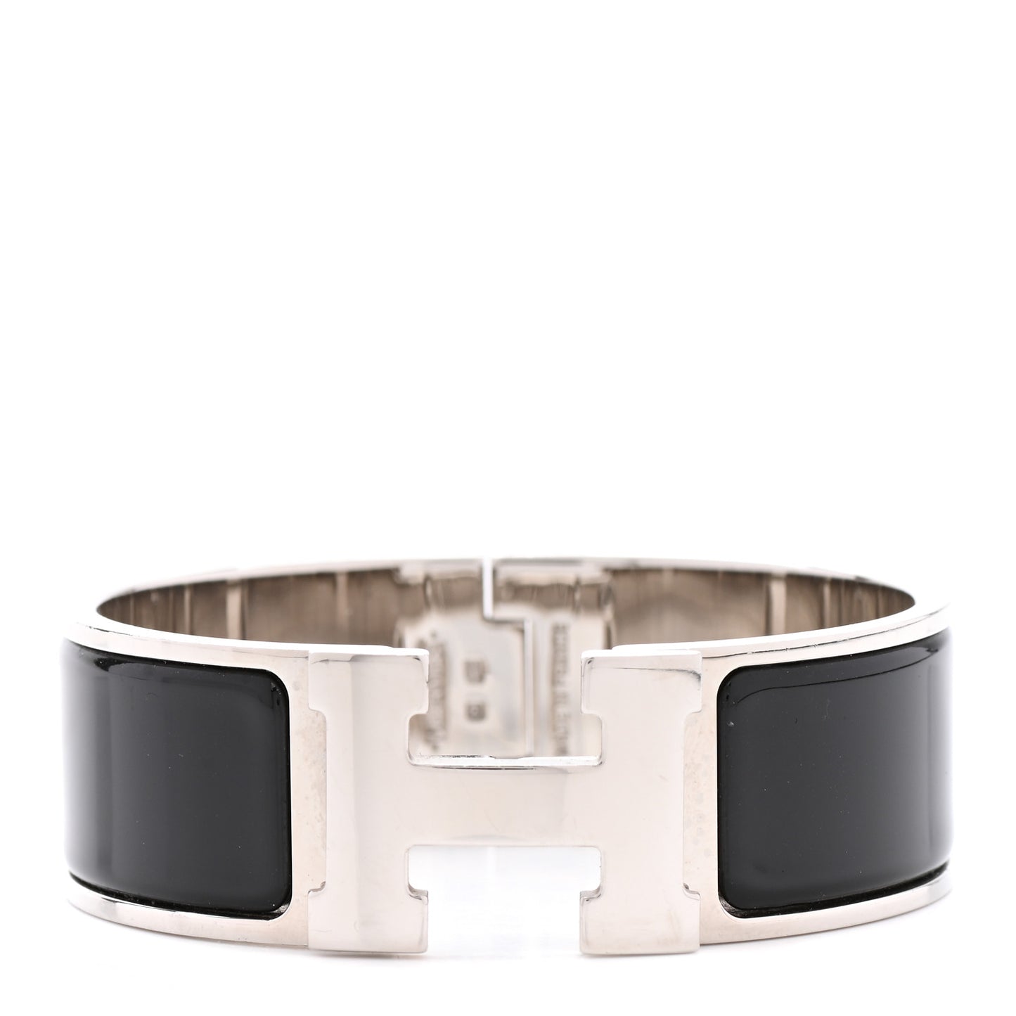 Enamel Wide Clic Clac H Bracelet PM Black