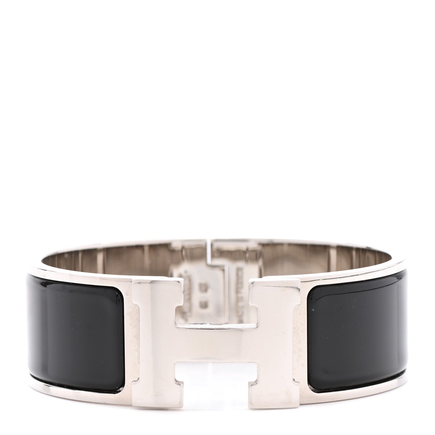 Hermes Enamel Wide Clic Clac H Bracelet PM Black 1 of 5
