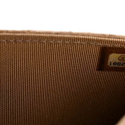 Chanel Snakeskin Wallet On Chain WOC Beige 8 of 15