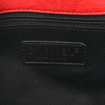 Chanel Calfskin Surpique Chevron Medium Flap Red 6 of 10