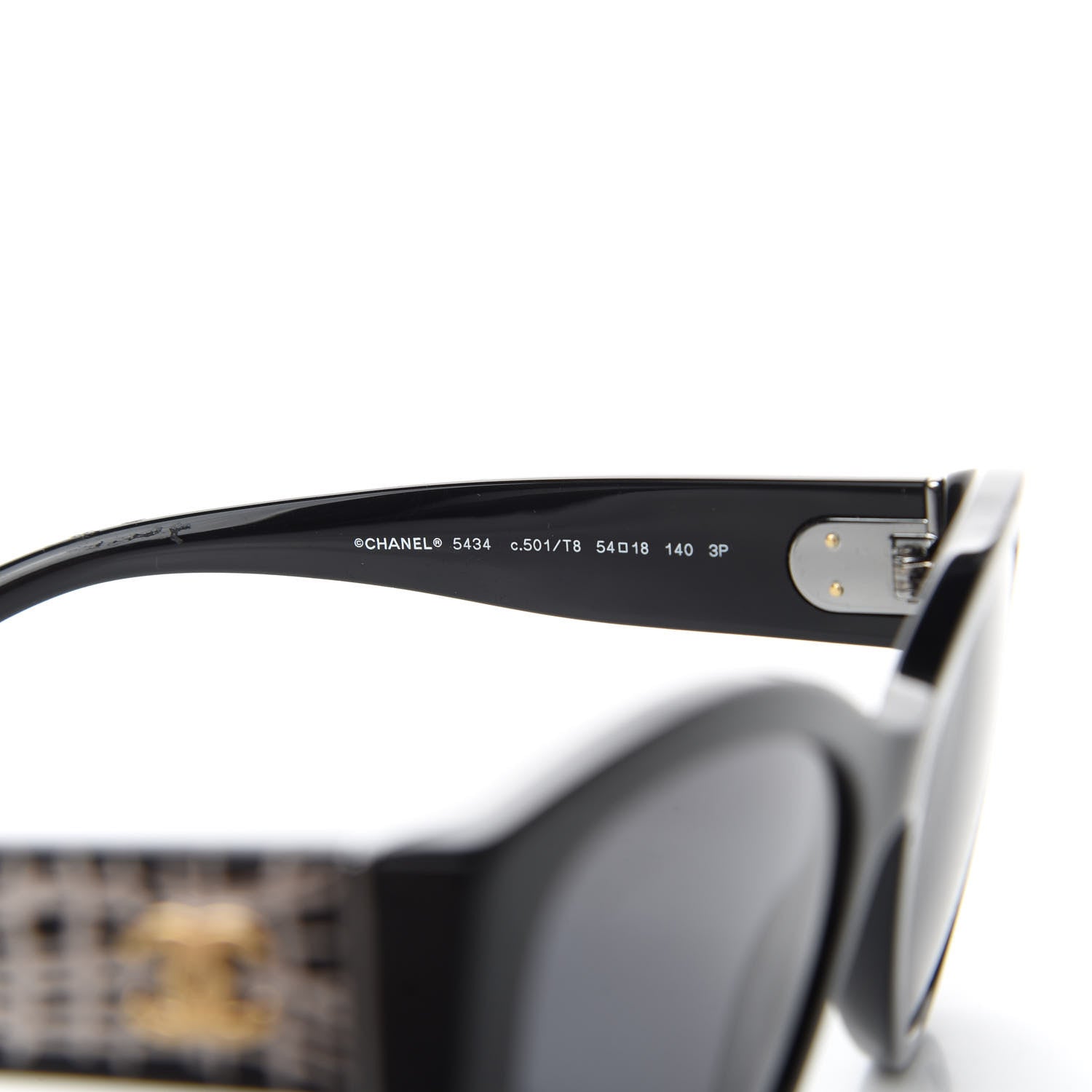 Chanel Acetate Polarized Pantos Sunglasses 5434 Black 6 of 8