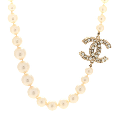 Chanel Pearl CC 100th Anniversary Necklace Light Gold 1 of 5