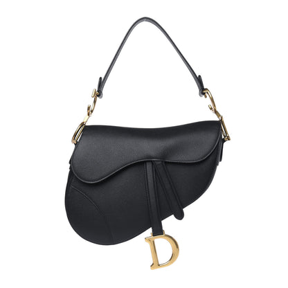 Christian Dior Grained Calfskin Saddle Bag Black 1 of 12