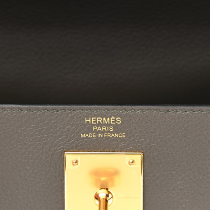 Hermes Evercolor Kelly Retourne 28 Vert De Gris 5 of 12