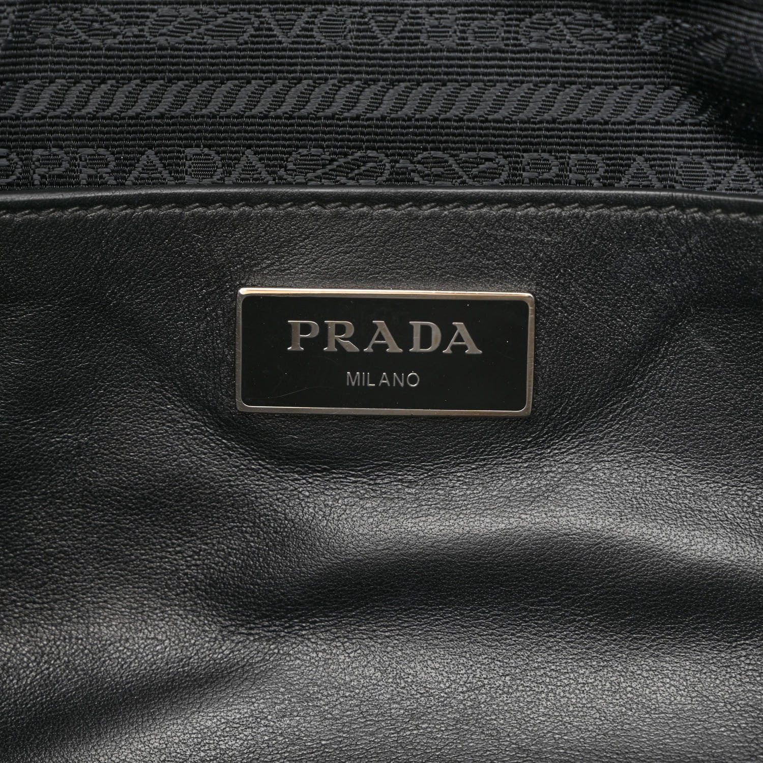 Prada Soft Calf Side Zip Hobo Black 6 of 15