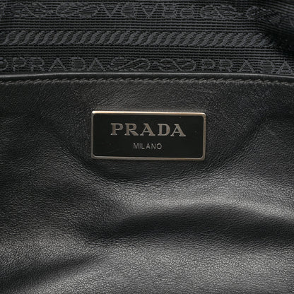 Prada Soft Calf Side Zip Hobo Black 6 of 15