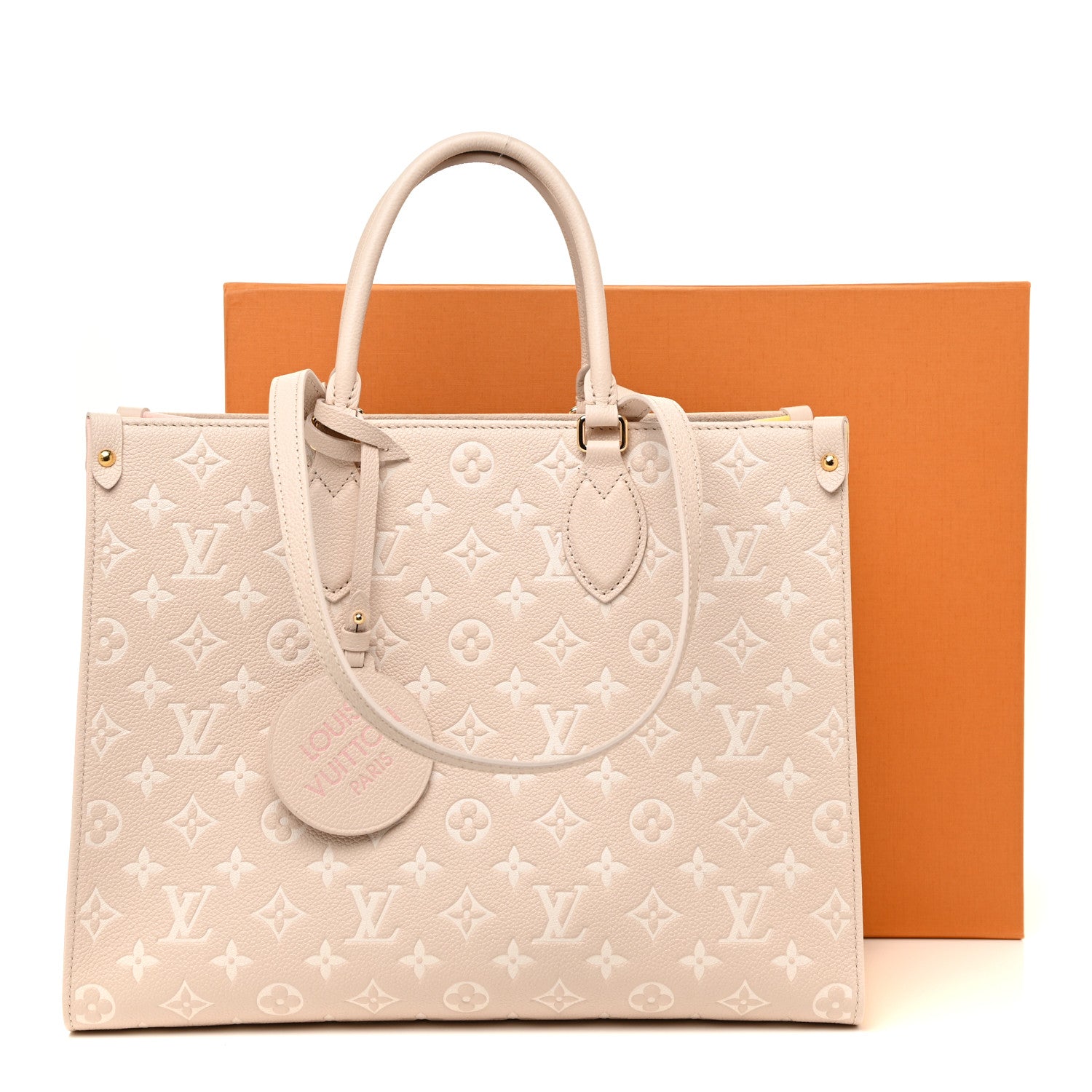 Louis Vuitton Empreinte Monogram Spring In The City Onthego MM Beige Pink Yellow 9 of 9