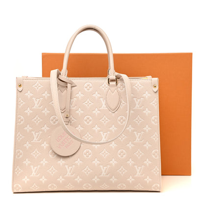 Louis Vuitton Empreinte Monogram Spring In The City Onthego MM Beige Pink Yellow 9 of 9
