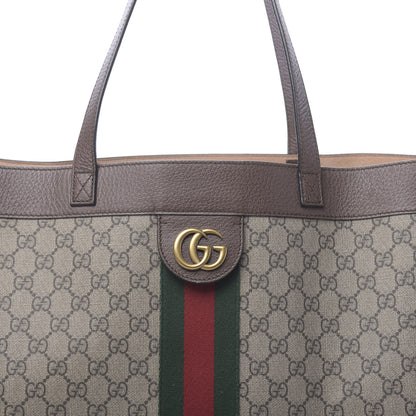 Gucci GG Supreme Monogram Web Ophidia Tote Brown 8 of 10