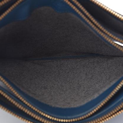 Celine Lambskin Small Trio Crossbody Bag Denim 7 of 13
