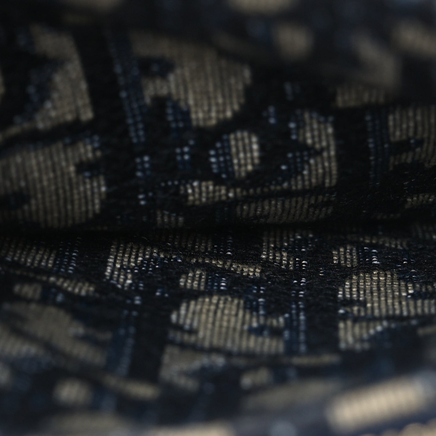 Oblique Saddle Pouch With Strap Navy Blue