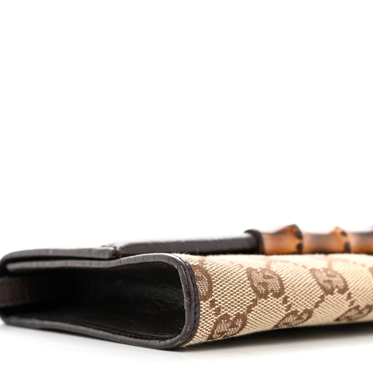 Monogram Bamboo Bar Clutch Dark Brown