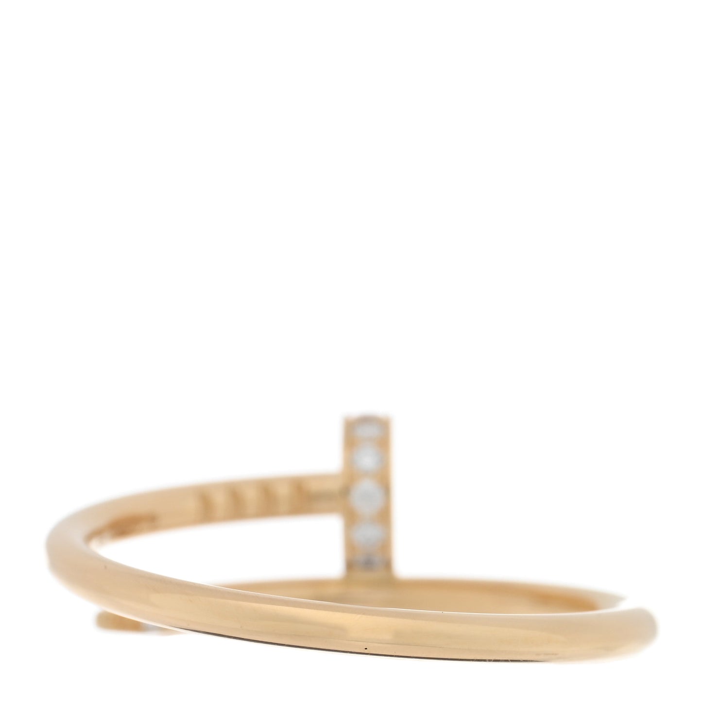 18K Yellow Gold Diamond Small Juste Un Clou Ring 55 7.25