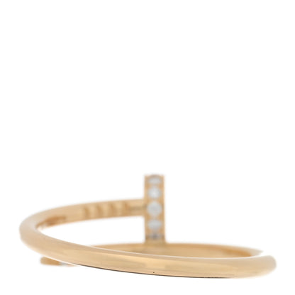 Cartier 18K Yellow Gold Diamond Small Juste Un Clou Ring 55 7.25 3 of 4