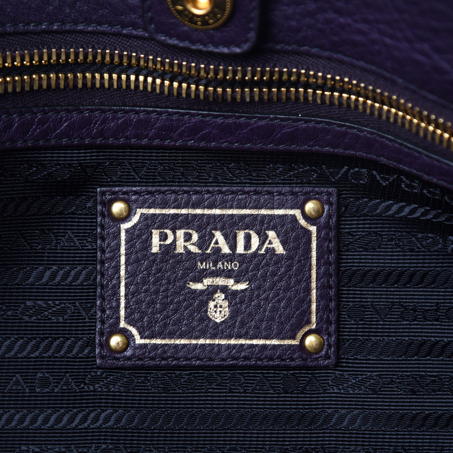 Prada Vitello Daino Tote Melanzana 11 of 14