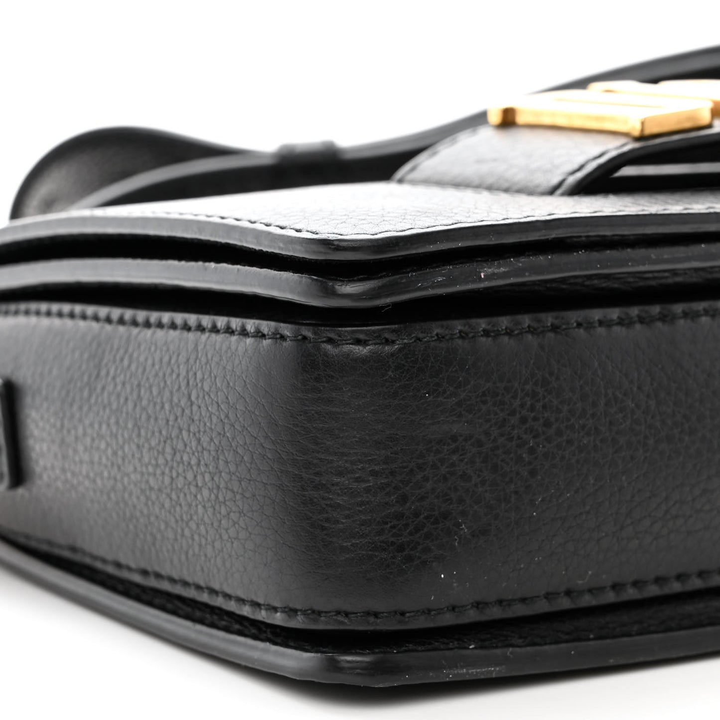 Grained Calfskin Dio(r)evolution Flap Bag Black