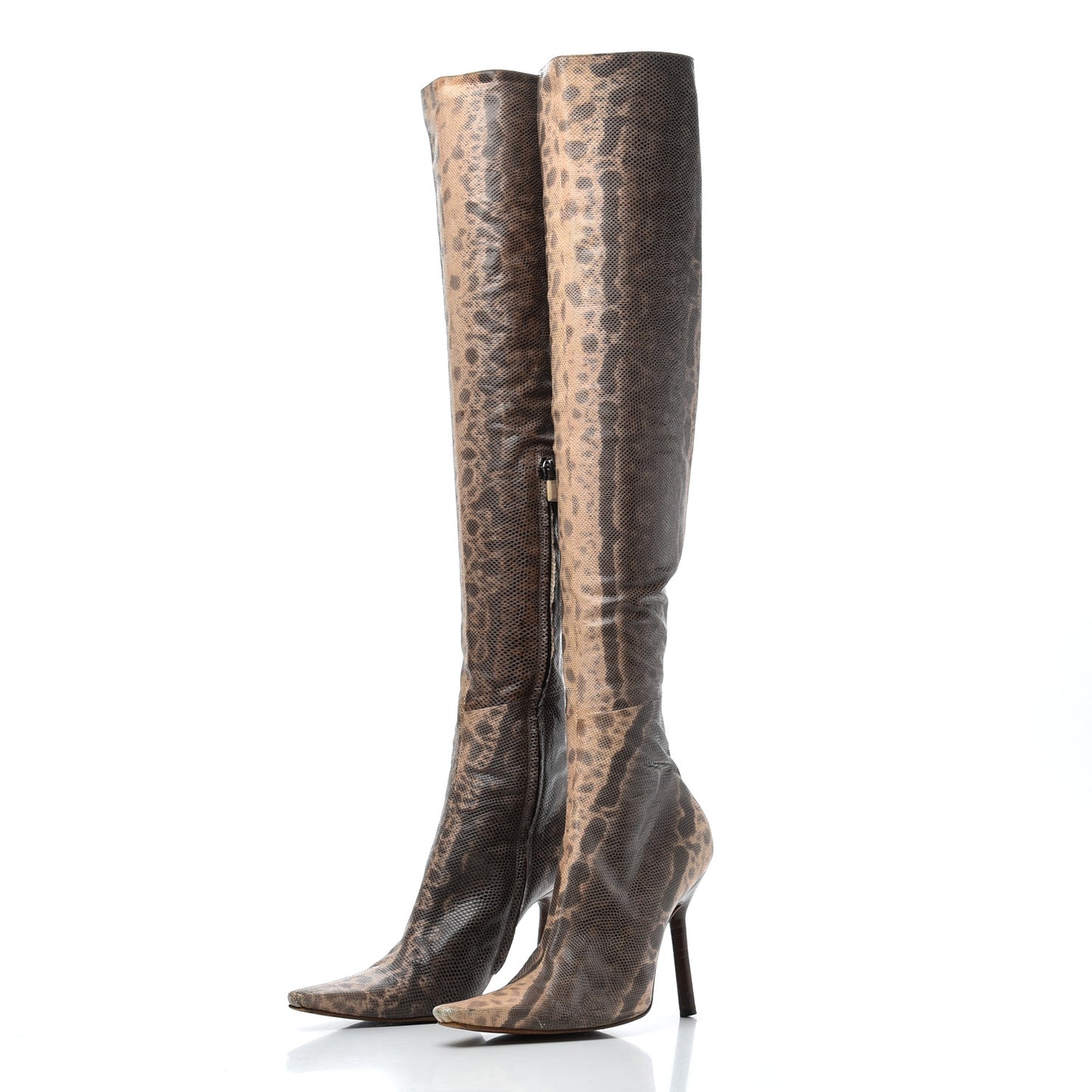 Lizard Knee High Boots 9