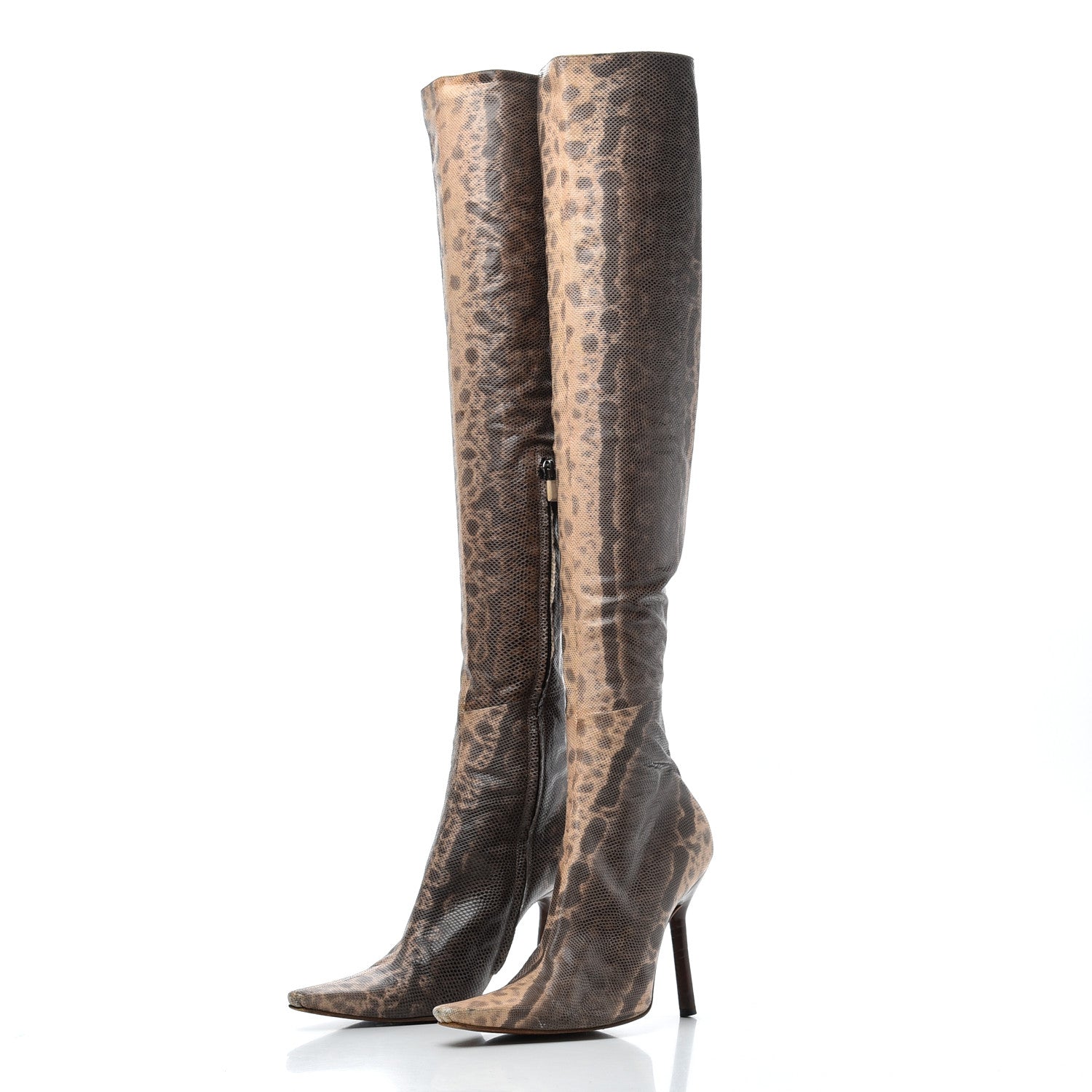 Gucci Lizard Knee High Boots 9 3 of 15