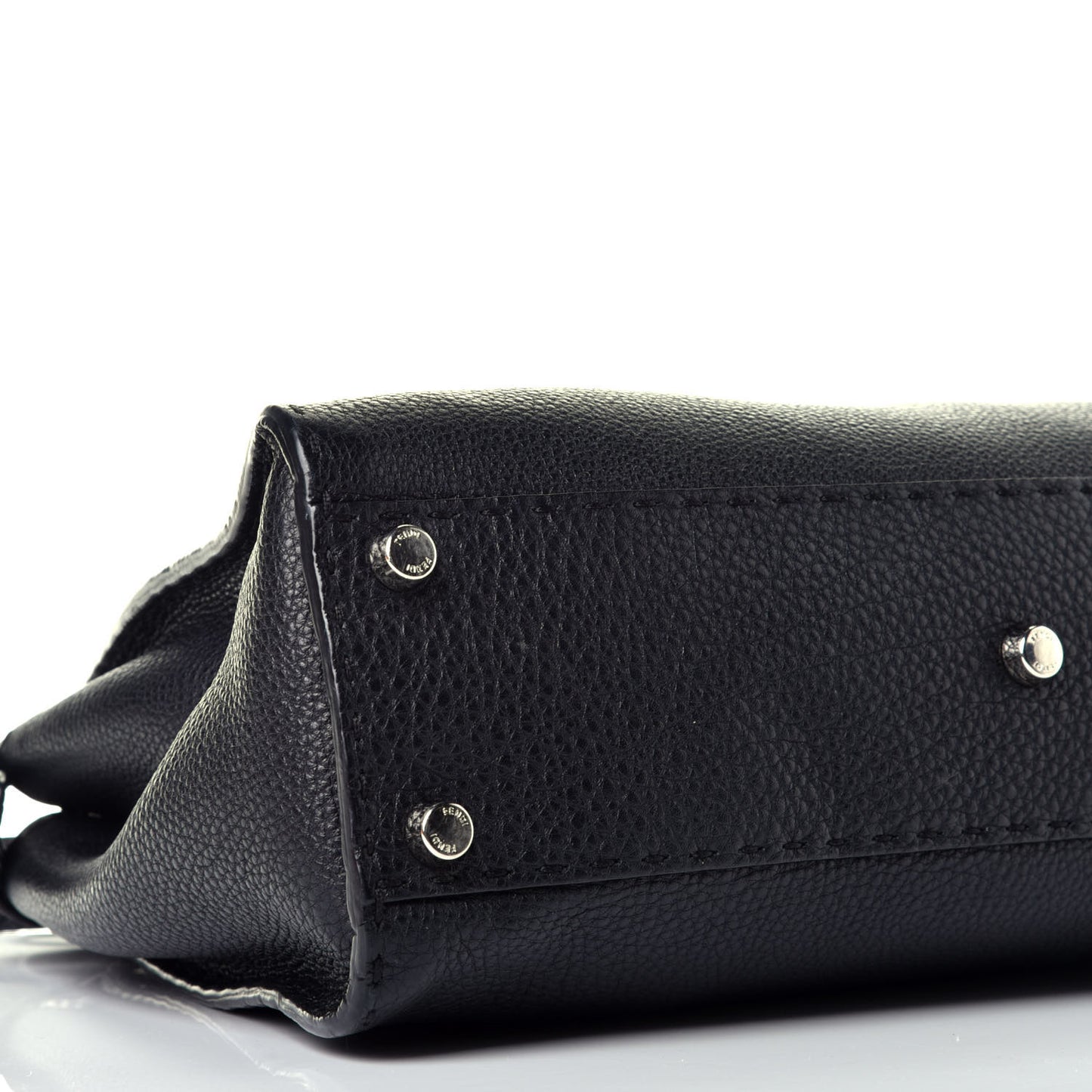 Cuoio Romano Selleria Bi-Color Medium Peekaboo Iconic Satchel Black Mou
