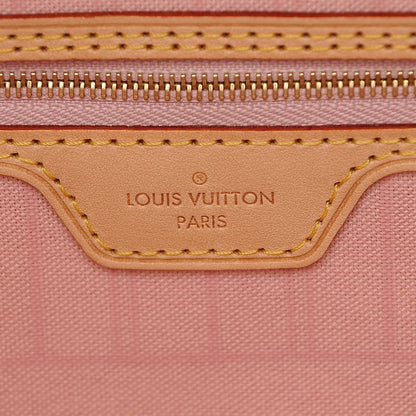 Louis Vuitton Damier Azur Neo Neverfull MM Rose Ballerine 7 of 8
