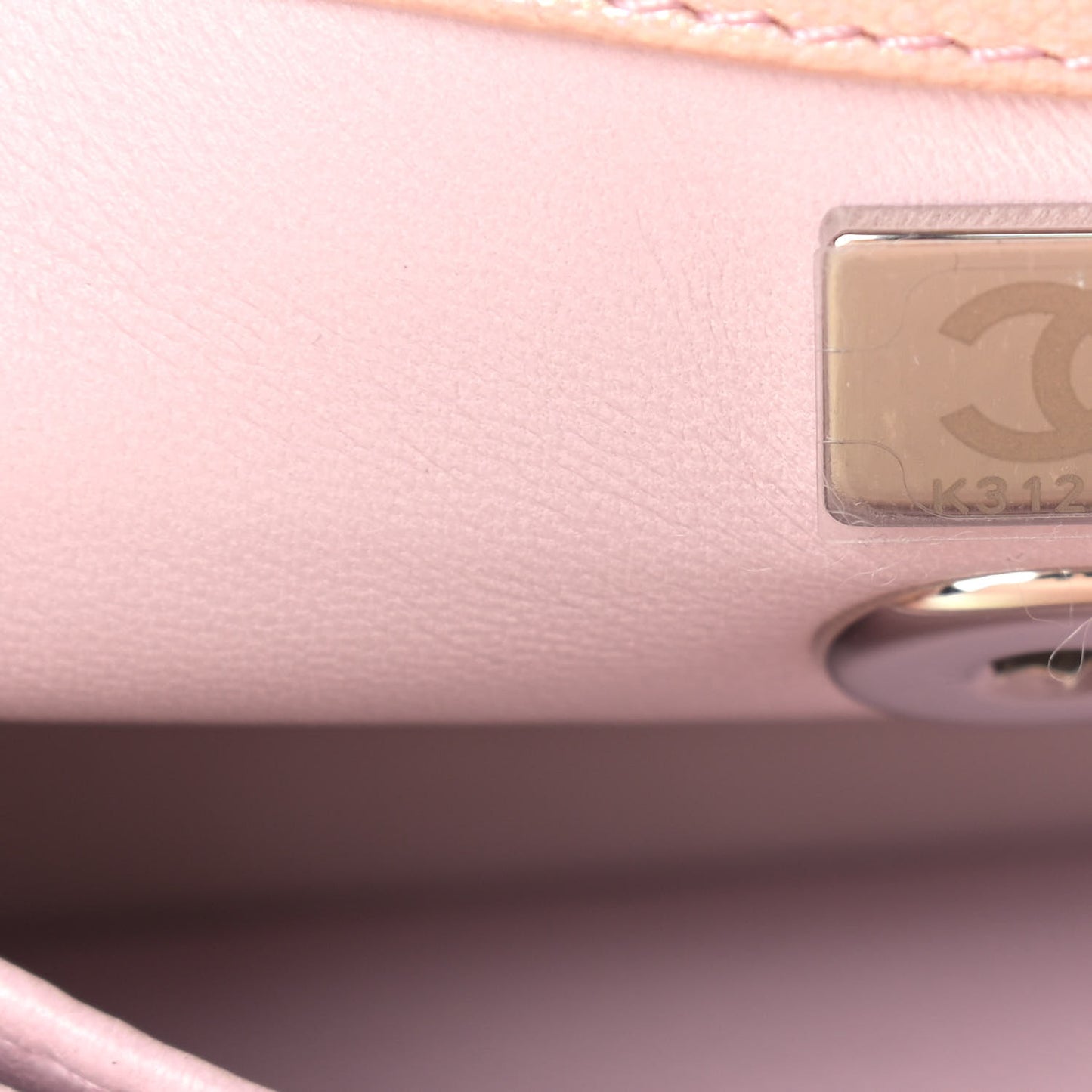 Iridescent Caviar Quilted Mini Coco Handle Flap Pink