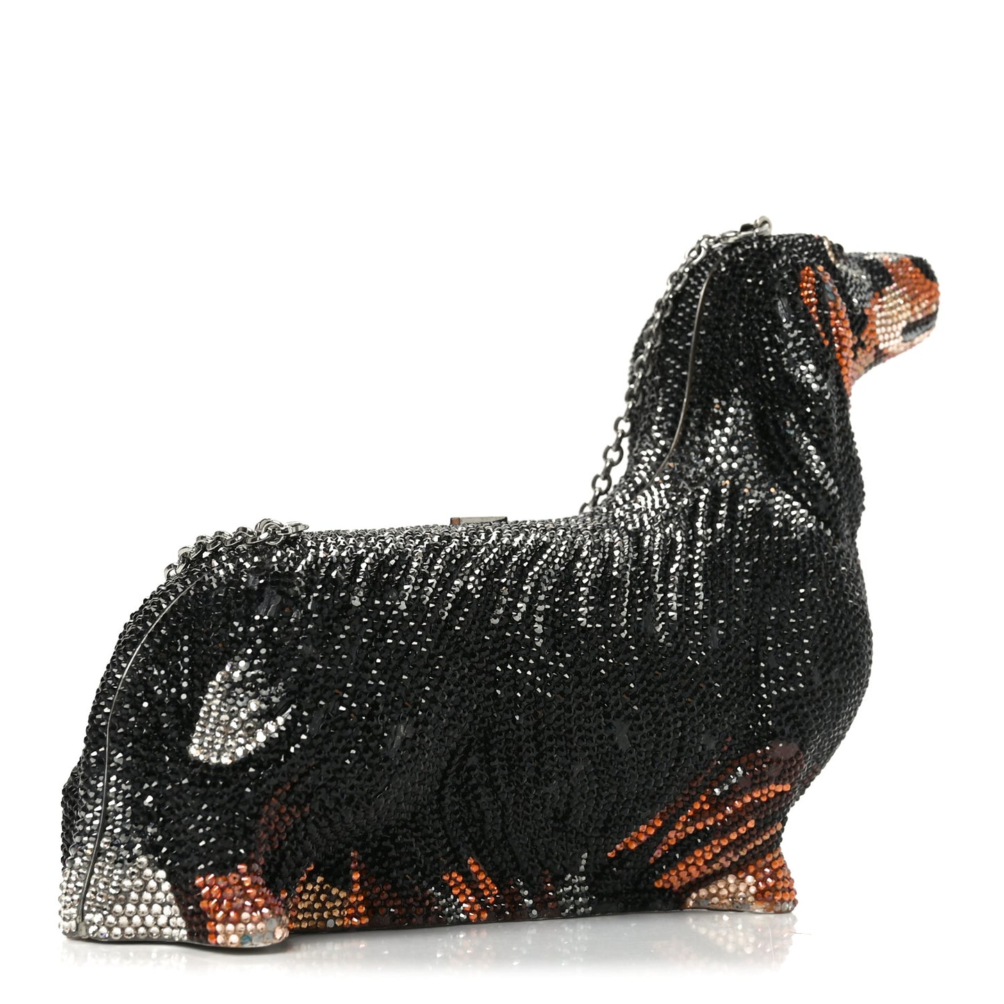 Crystal Romeo Dachshund Minaudiere Clutch
