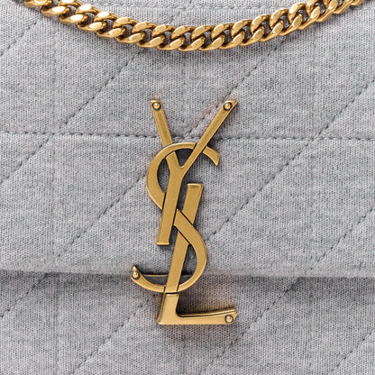Saint Laurent Jersey Wool Patchwork Monogram Mini Jamie Baguette Grigio 8 of 10