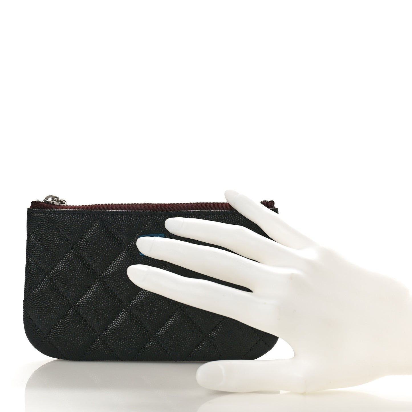 Caviar Quilted Small Cosmetic Case Black
