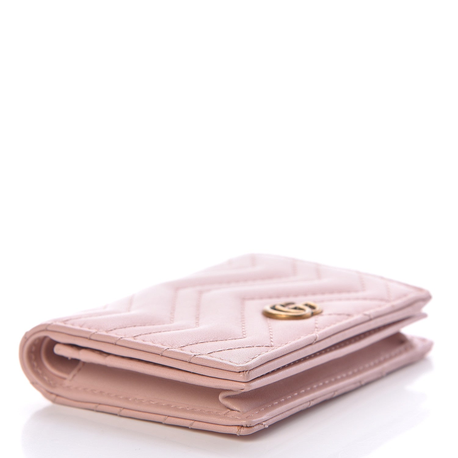 Gucci Calfskin Matelasse GG Marmont Card Case Perfect Pink 4 of 6