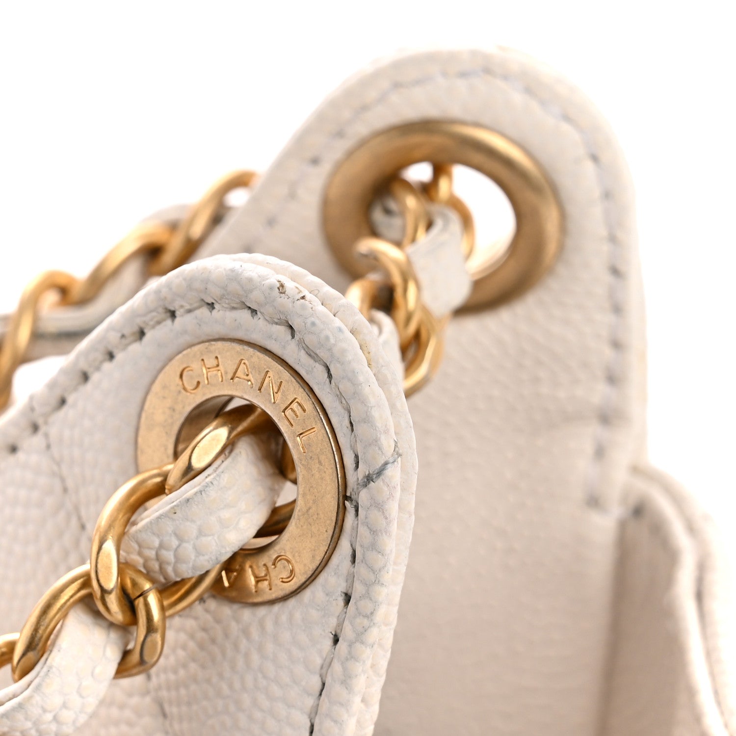 Chanel Caviar Quilted Small Wavy CC Hobo White 14 of 14