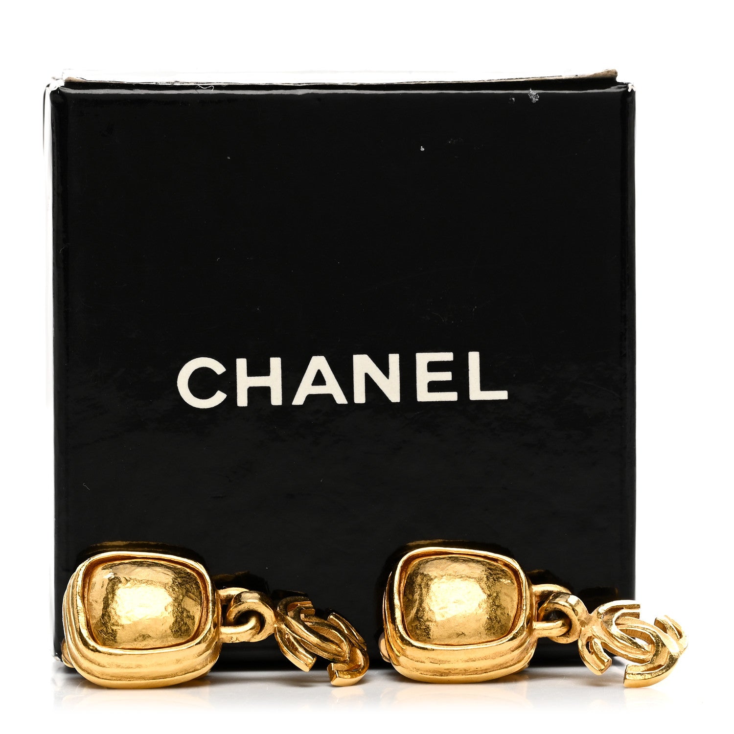 Chanel CC Drop Clip On Earrings Gold 5 of 5