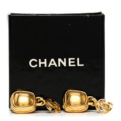 Chanel CC Drop Clip On Earrings Gold 5 of 5
