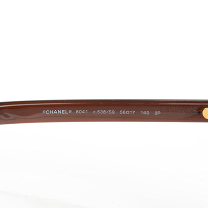 Chanel Cat Eye Chain Sunglasses 6041 Brown 4 of 6