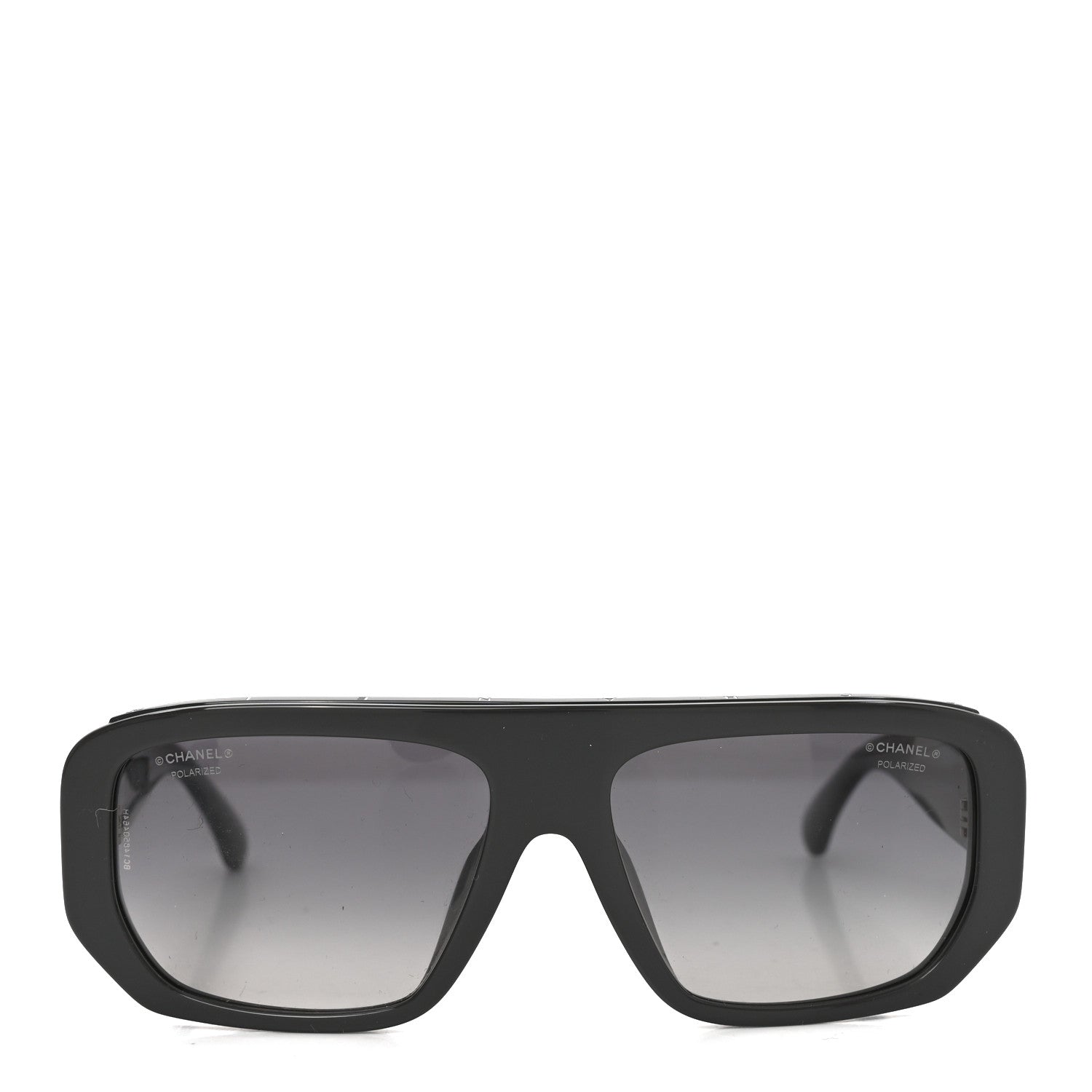 Chanel Acetate Shield Sunglasses 5556-A Grey 2 of 6