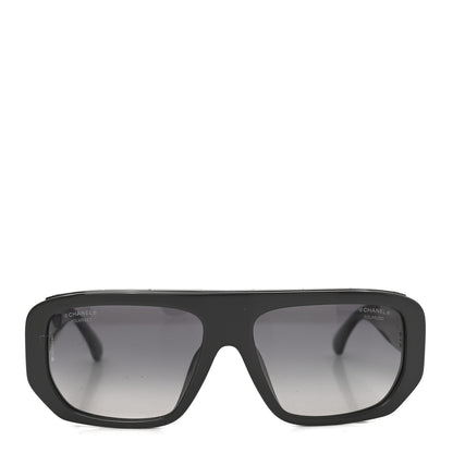 Chanel Acetate Shield Sunglasses 5556-A Grey 2 of 6
